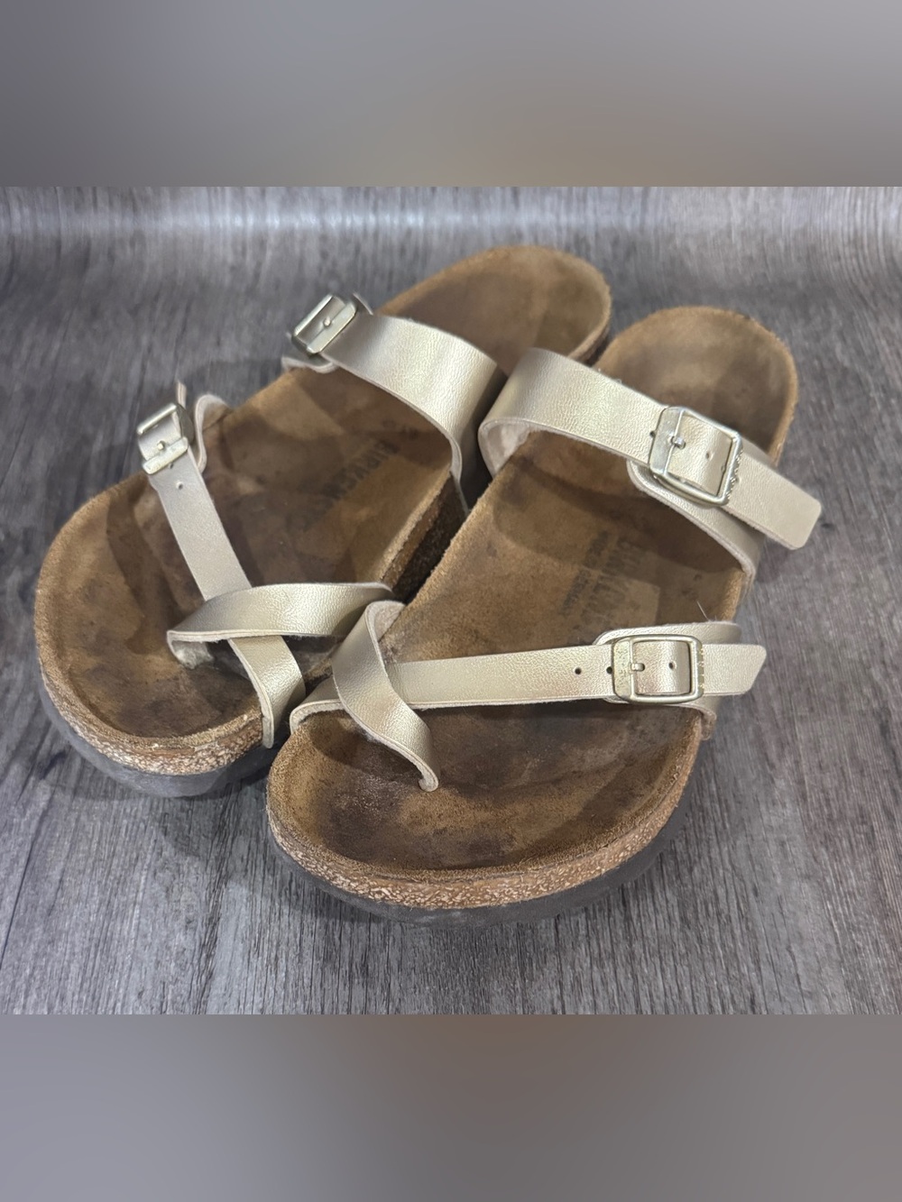 Birkenstock Mayari Gold sandals size 38 US 7 - 7.5